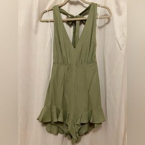NWT Francesca’s Green Romper
